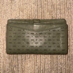 Vintage Sage Green, genuine leather Fossil wallet